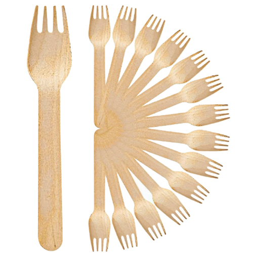 16cm Disposable Wooden Fork, Areca Leaf Wooden Disposable Forks, Biodegradable Fork