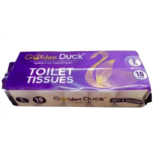 Toilet Paper Roll, Golden Duck 10 IN 1 Tissue Paper Roll, Virgin 2 ply Toilet Paper Roll