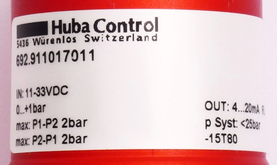 HUBA Control Differential Pressure Transmitter 692.911017011