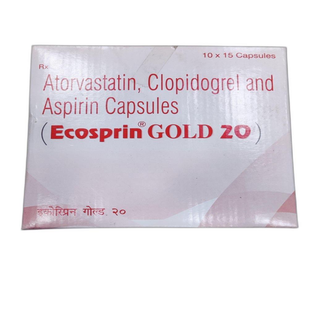 Ecosprin Gold 20 Aspirin + Atorvastatin + Clopidogrel Capsule