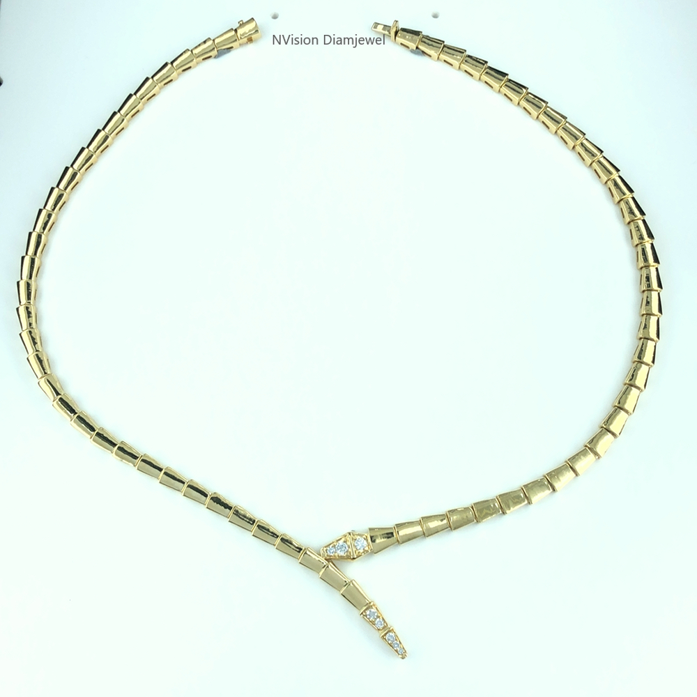 Eternity'S Embrace Serpenti Natural Diamond Necklace - Diamond Carat Weight: 0.43 Carat