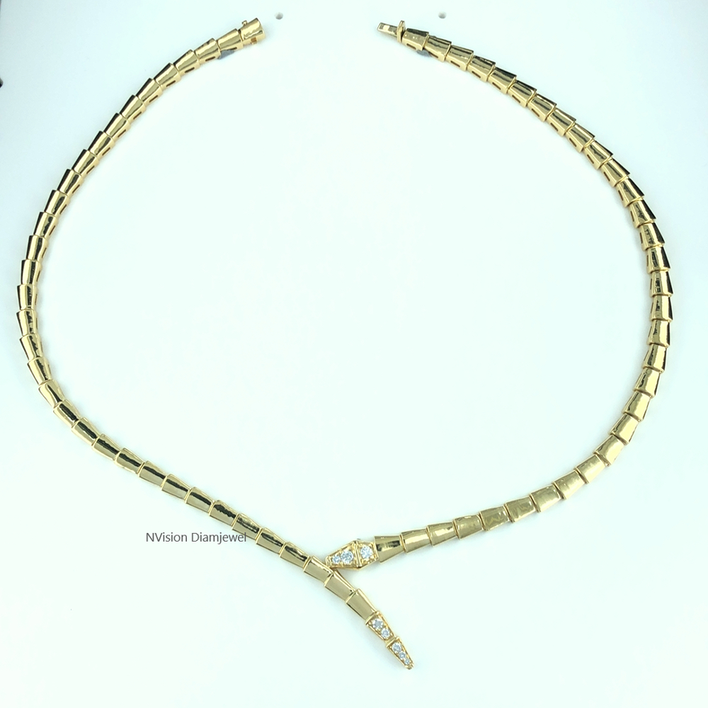 Eternity's Embrace Serpenti Natural Diamond Necklace