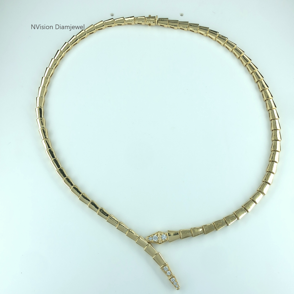 Eternity's Embrace Serpenti Natural Diamond Necklace