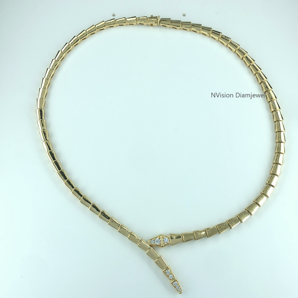 Eternity's Embrace Serpenti Natural Diamond Necklace