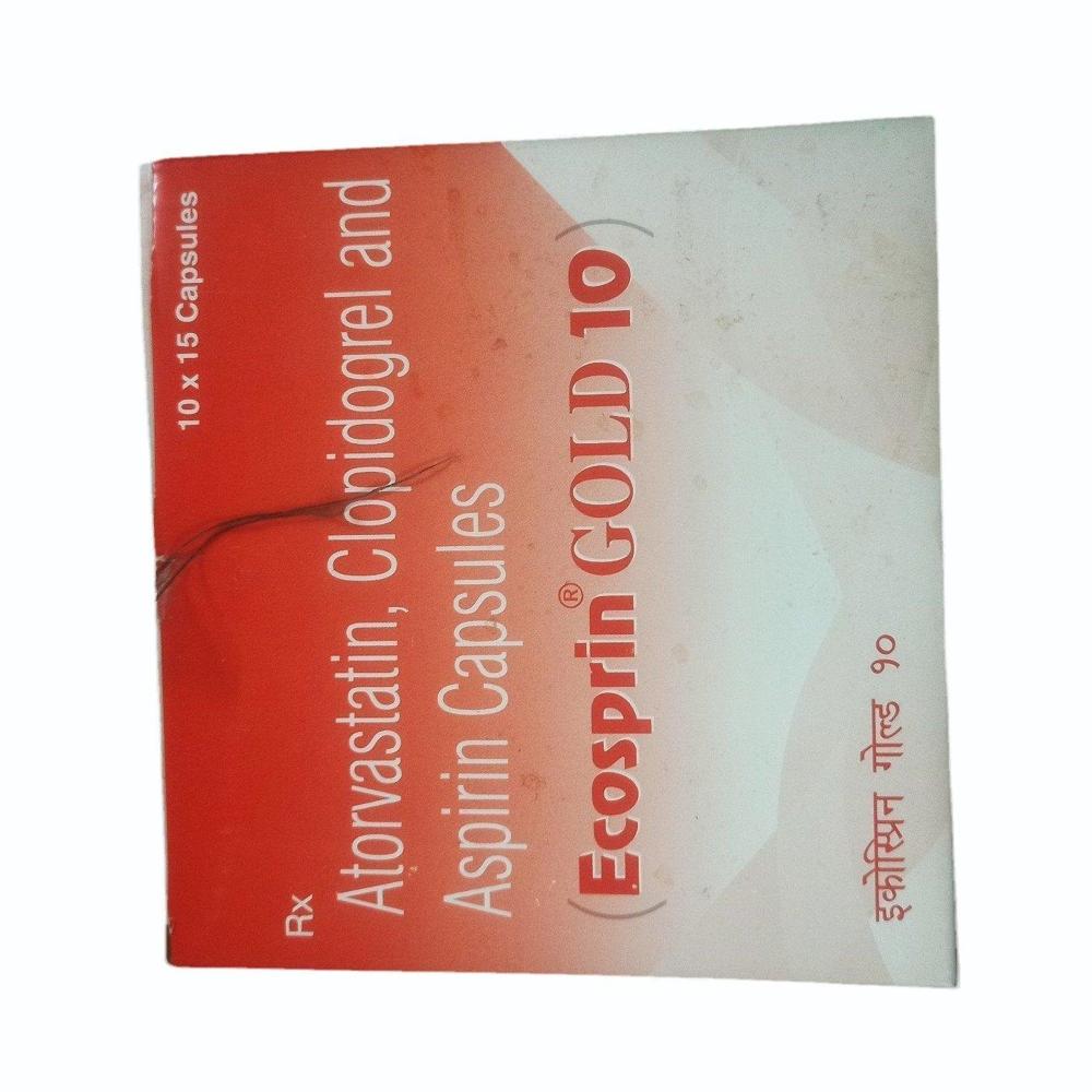 Ecosprin Gold 10 Aspirin + Atorvastatin + Clopidogrel Capsule