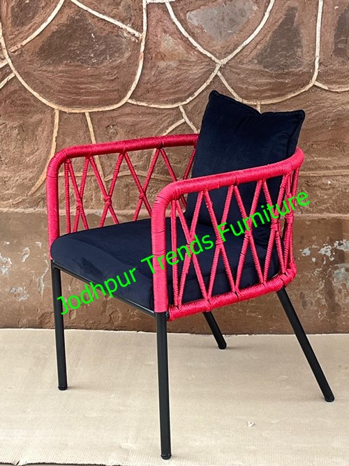 Blue And Pink Restaurant Rope Chair Jodhpur Trends 