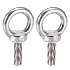M12 30 Long Eye Bolt - Color: Silver