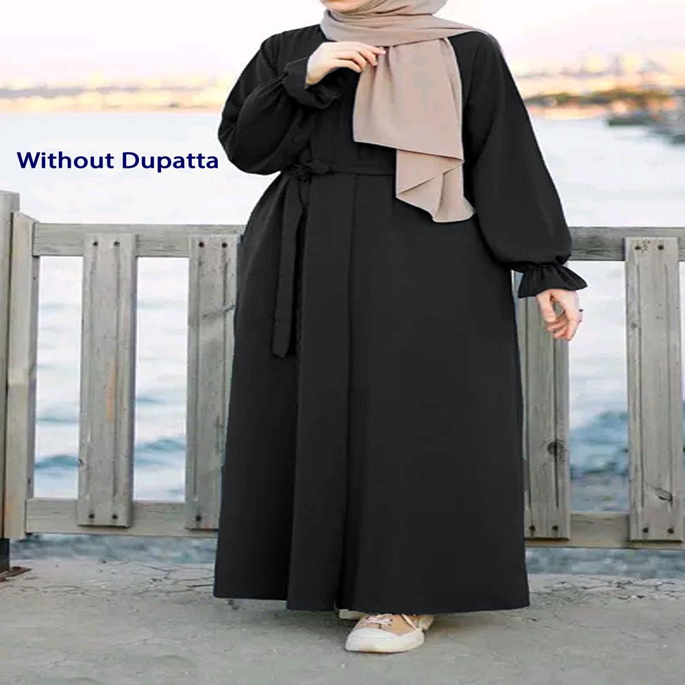 Black Plain Abaya For Women Burqa Modest Wear Stylish Dubai Abaya - Ethnic Region: Arabic