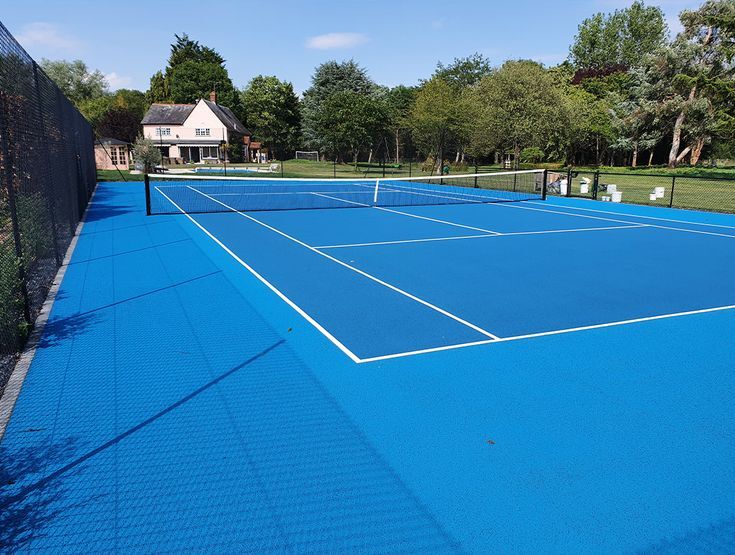 Tennis court resurfacing