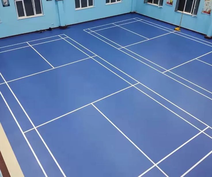 Badminton court floor