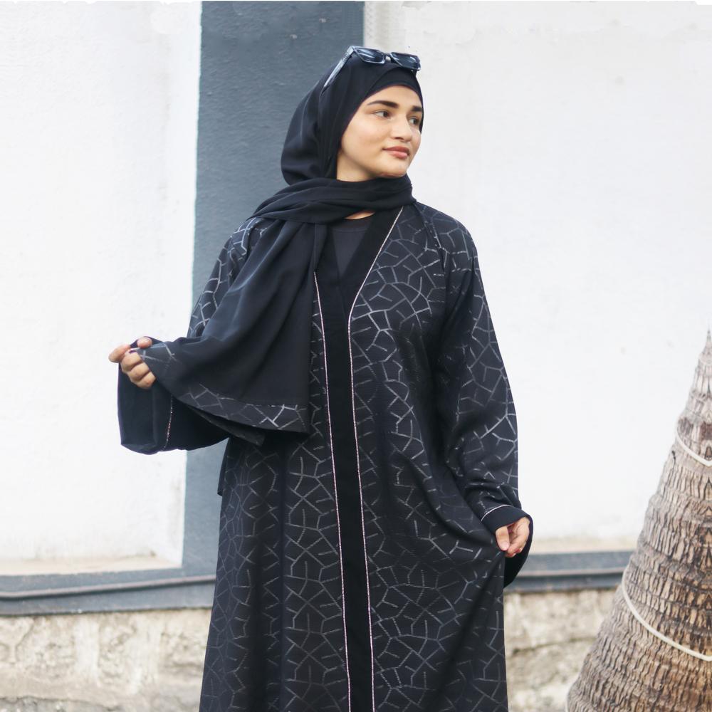 Abaya Printed & Stoned Burqa For Women Elegant Modest Wear Burkha Stylish Dubai Abaya