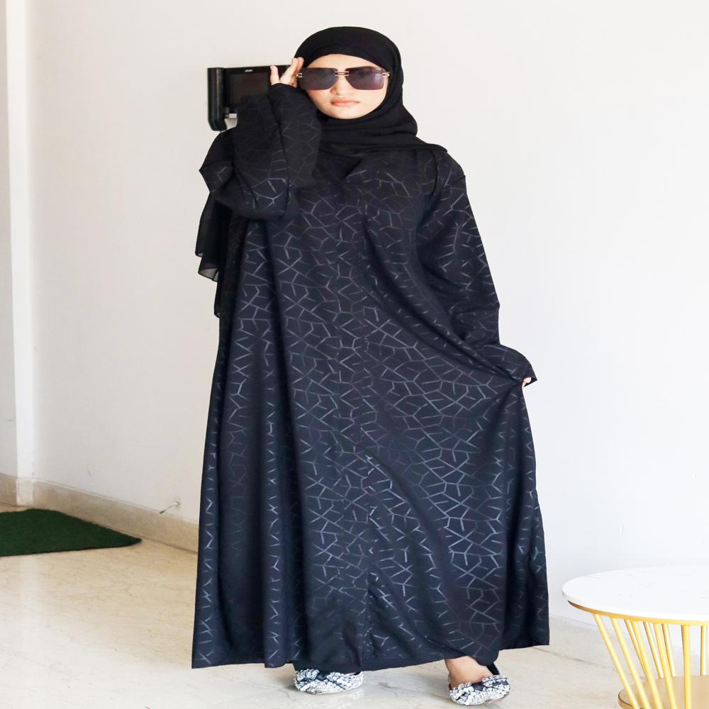 Printed Abaya For Women Elegant Modest Wear Burqa Islamic Stylish Dubai Abaya