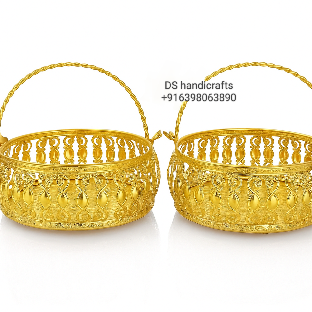 Golden German Silver Basket - Dimension (L*w*h): Different Size Available