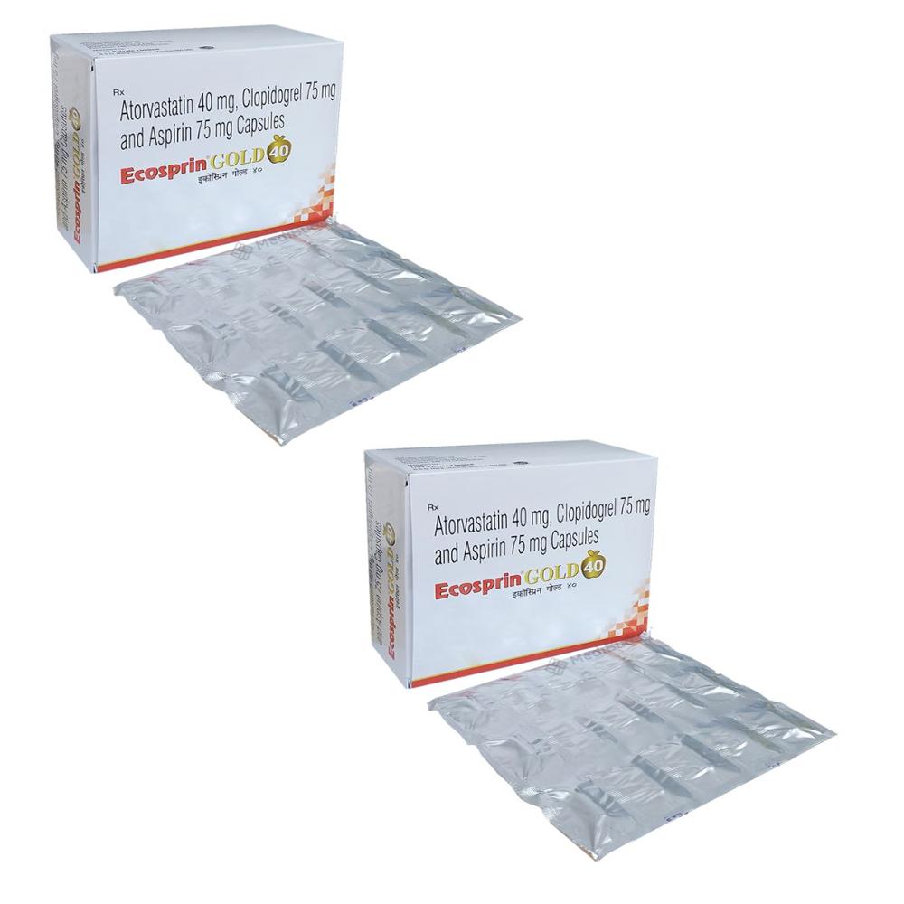Ecosprin Gold 40 Aspirin + Atorvastatin + Clopidogrel Capsule
