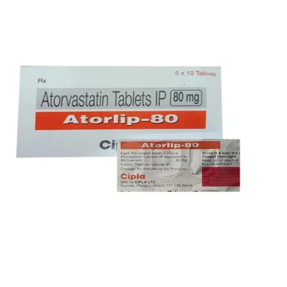Atorlip Atorvastatin 80 Mg Tablets - Shelf Life: 12 Months