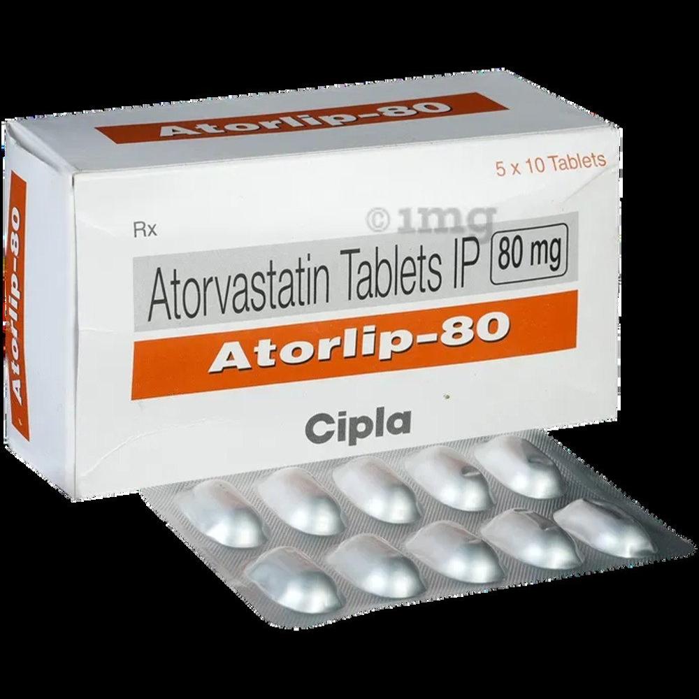 Atorlip Atorvastatin 80 Mg Tablets - Shelf Life: 12 Months