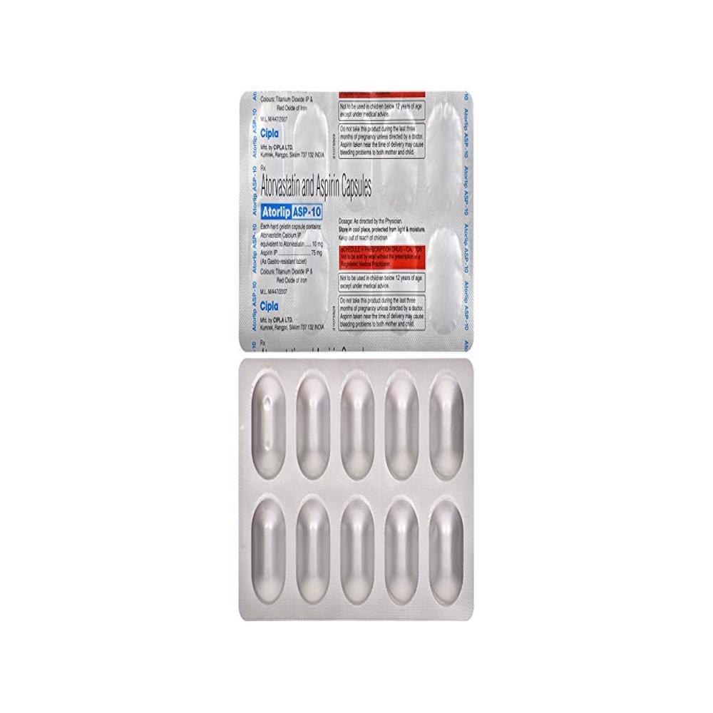 Atorlip ASP 10 Atorvastatin + Aspirin Capsule