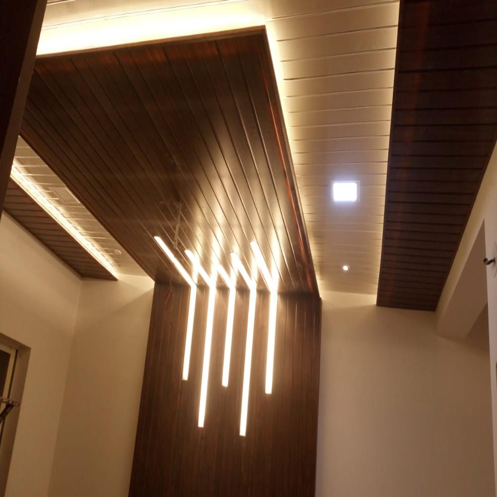 8mm Pvc Wall Panel - 10x120 Inch | Brown, Polished Surface, Durable For High-traffic Commercial Use