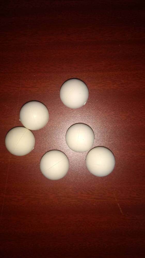 35mm High Bounce Silicone Rubber Balls - Color: Pure White