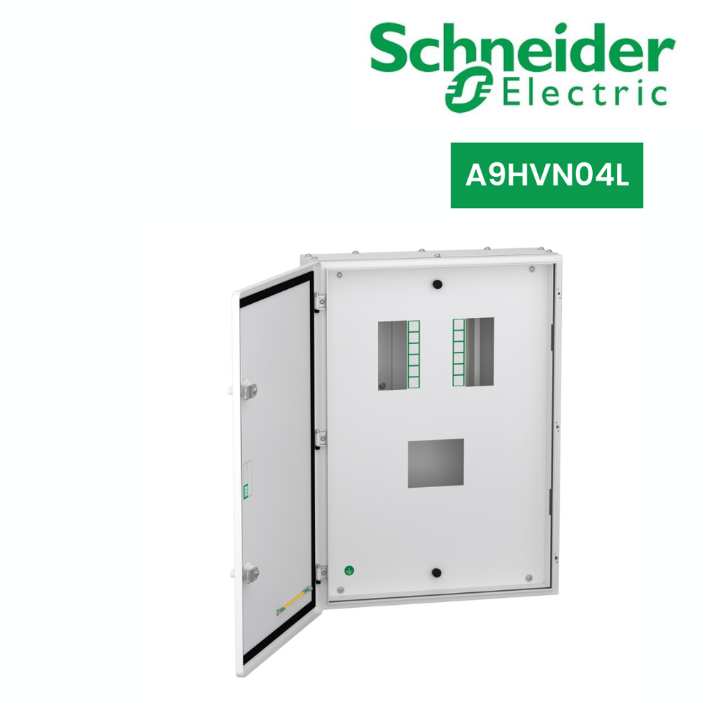 A9Hvn04L-Vtpn Distribution Board, Acti9, 4 Ways, 100A Mccb, Double Door Metal, Ip43 - Material: Substances