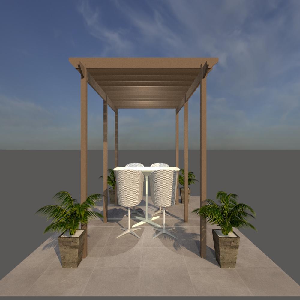 Thermo Pine Wooden Pergola