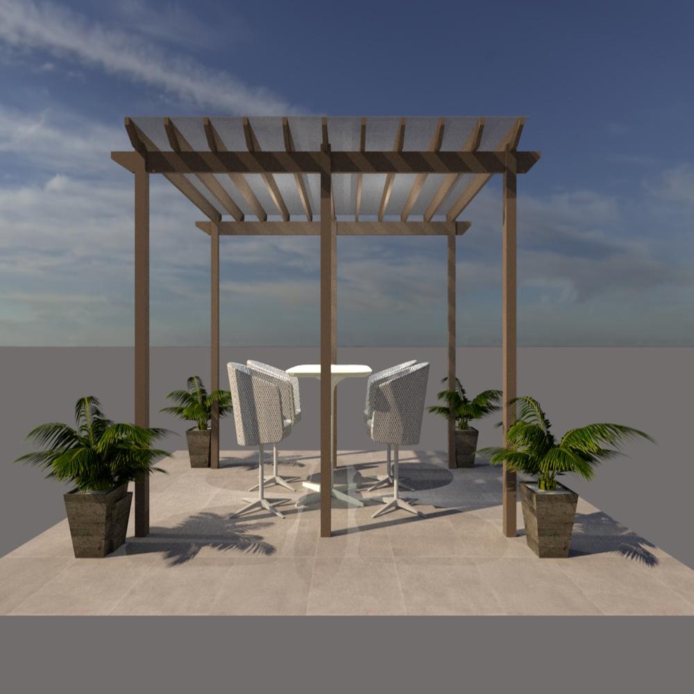 Thermo Pine Wooden Pergola