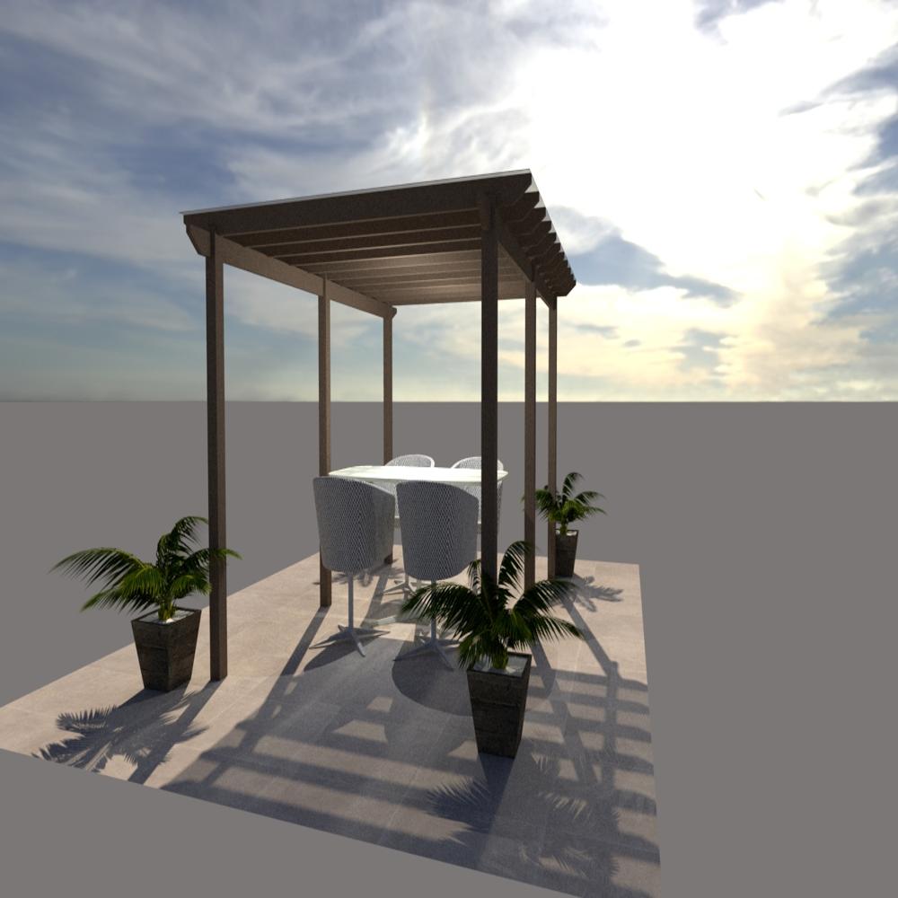 Thermo Pine Wooden Pergola