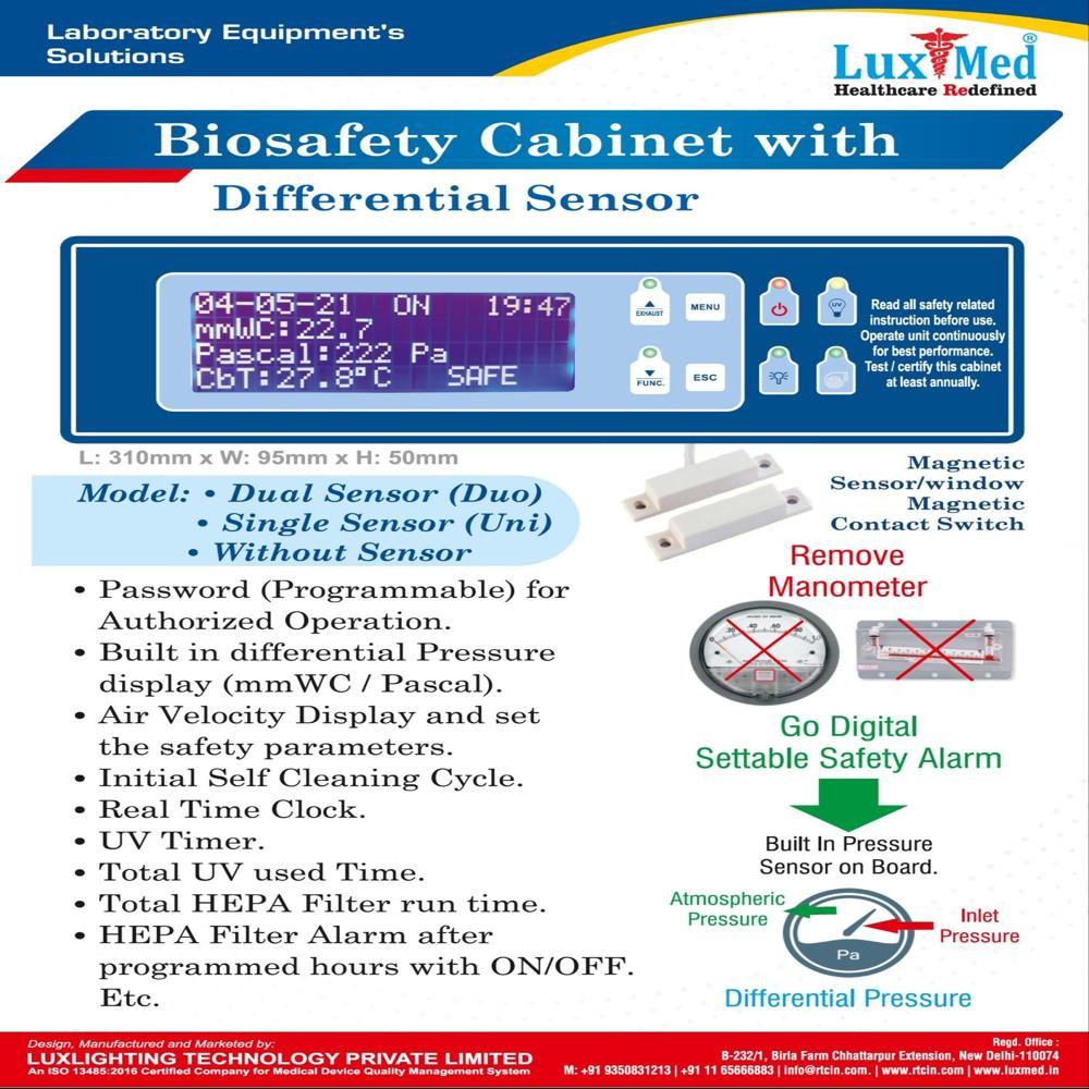 LuxMed Differential Pressure Biosafety Microcontroller