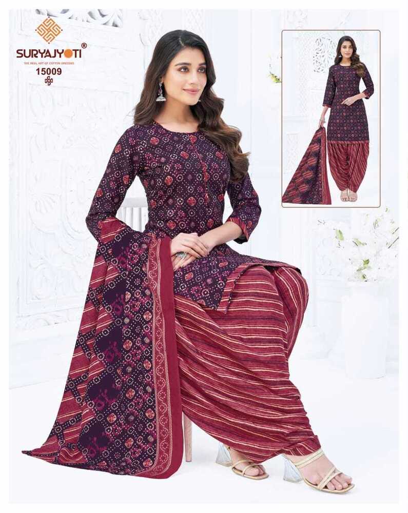 Suryajyoti Trendy Patiyala Vol-15  Dress Material