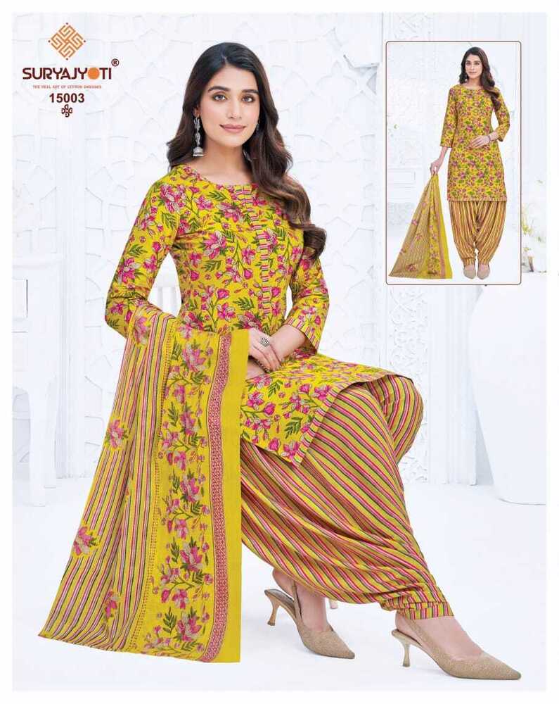 Suryajyoti Trendy Patiyala Vol-15  Dress Material