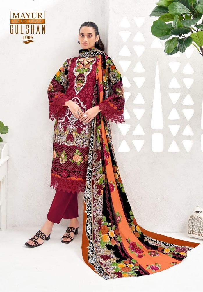 Mayur Gulshan Vol-01  Karachi Dress Material