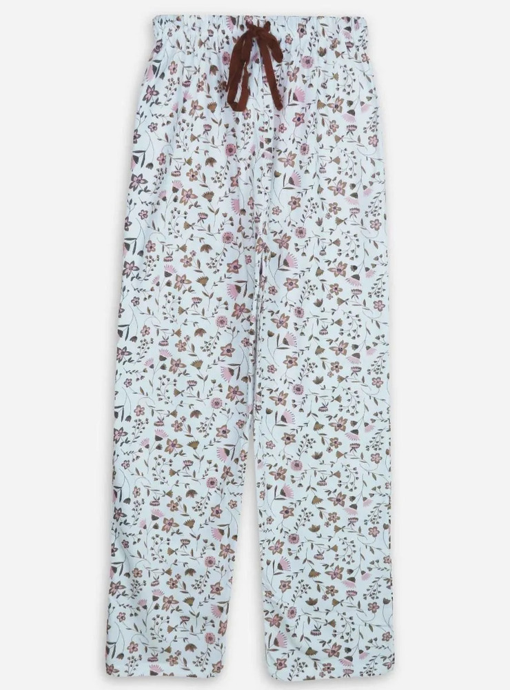 Ladies  White  Aop  Lounge  Pant