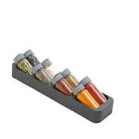 Olive Spice Bottle Rack - Color: Silver