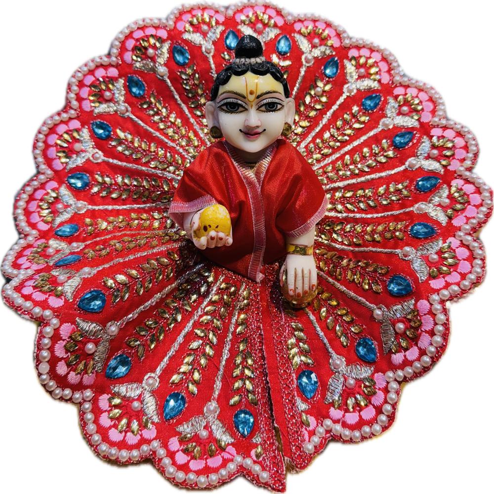 Heavy Dress For Laddu Gopal / Radha Rani (Without Bukram / Fully Washable) - Color: Multicolor