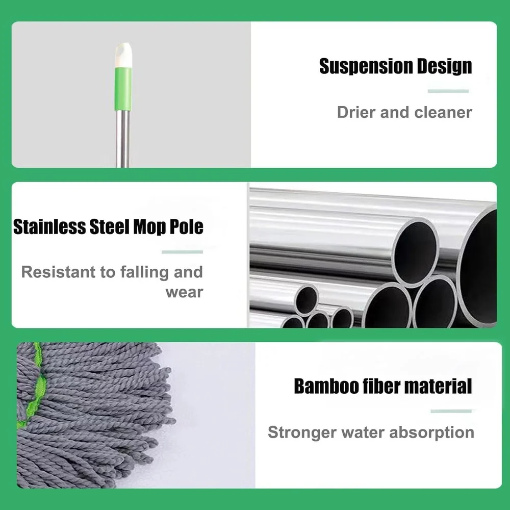 Self Wringing Twist Floor Cleaning Mops - Coating Type: Ceramic
