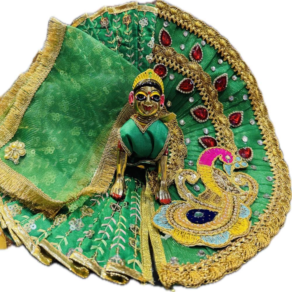 Radha Rani Special Poshak With Matching Duppata - Color: Multicolor