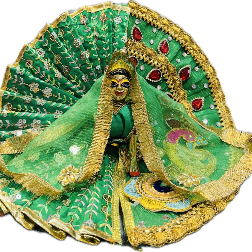 Radha Rani Special Poshak With Matching Duppata - Color: Multicolor