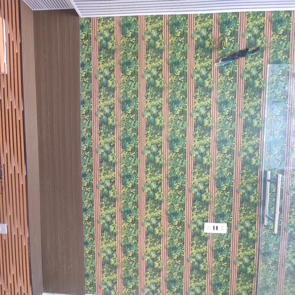 White Printed Vinyl Wallpaper