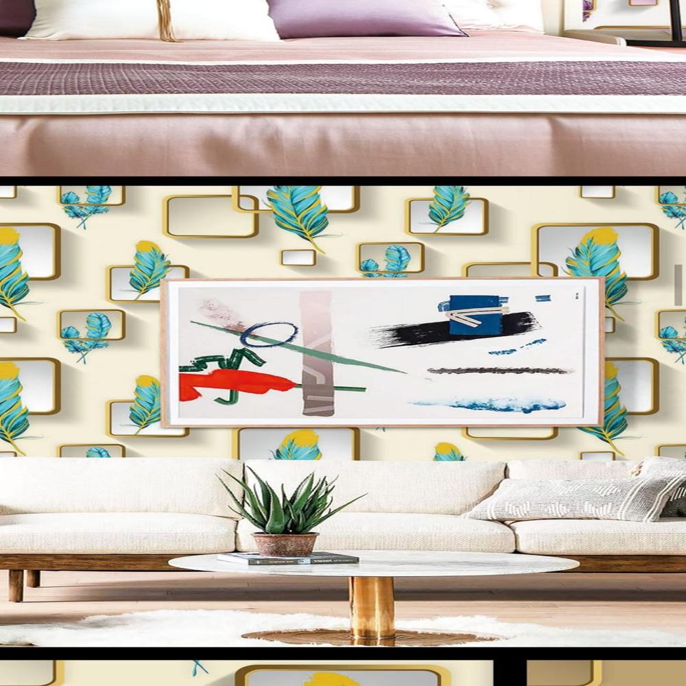 White Printed Vinyl Wallpaper