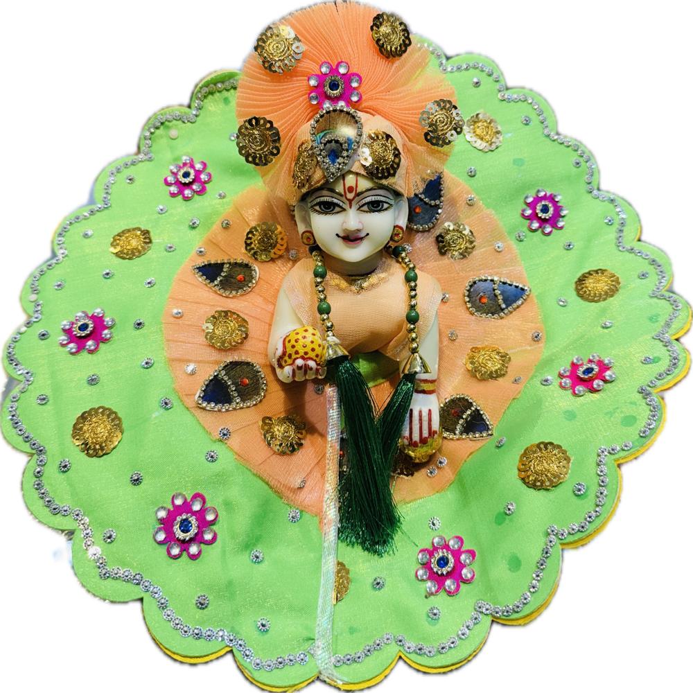 Heavy 3 Pcs. Poshak For Gopal Ji - Color: Multicolor