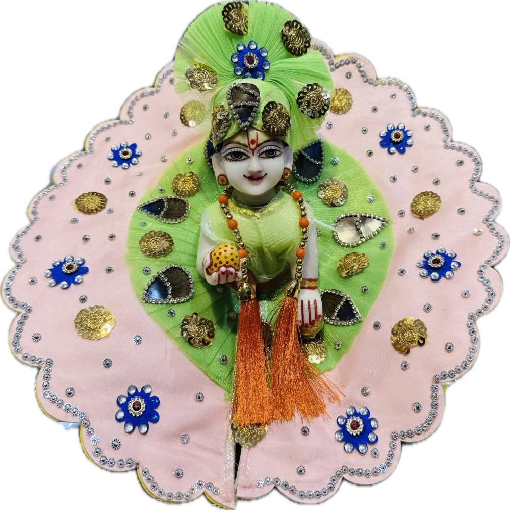 Heavy 3 Pcs. Poshak For Gopal Ji - Color: Multicolor