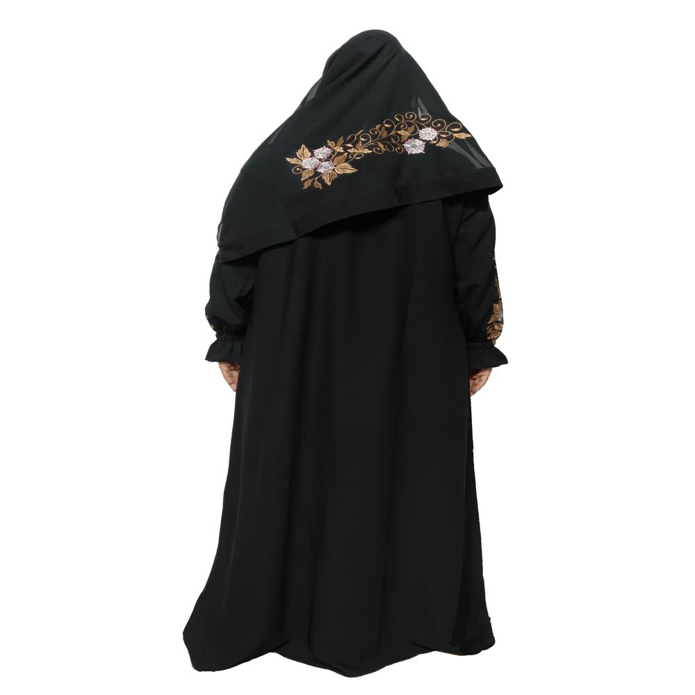 Black Abaya Embroidery Work Burqa For Women Modest Wear Stylish Dubai Abaya