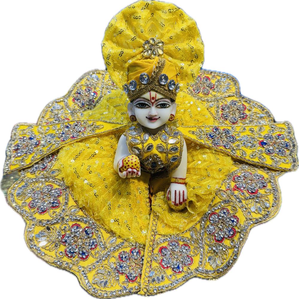 Heavy Handwork Special Poshak With Matching Pagri & Patka - Color: Multicolor