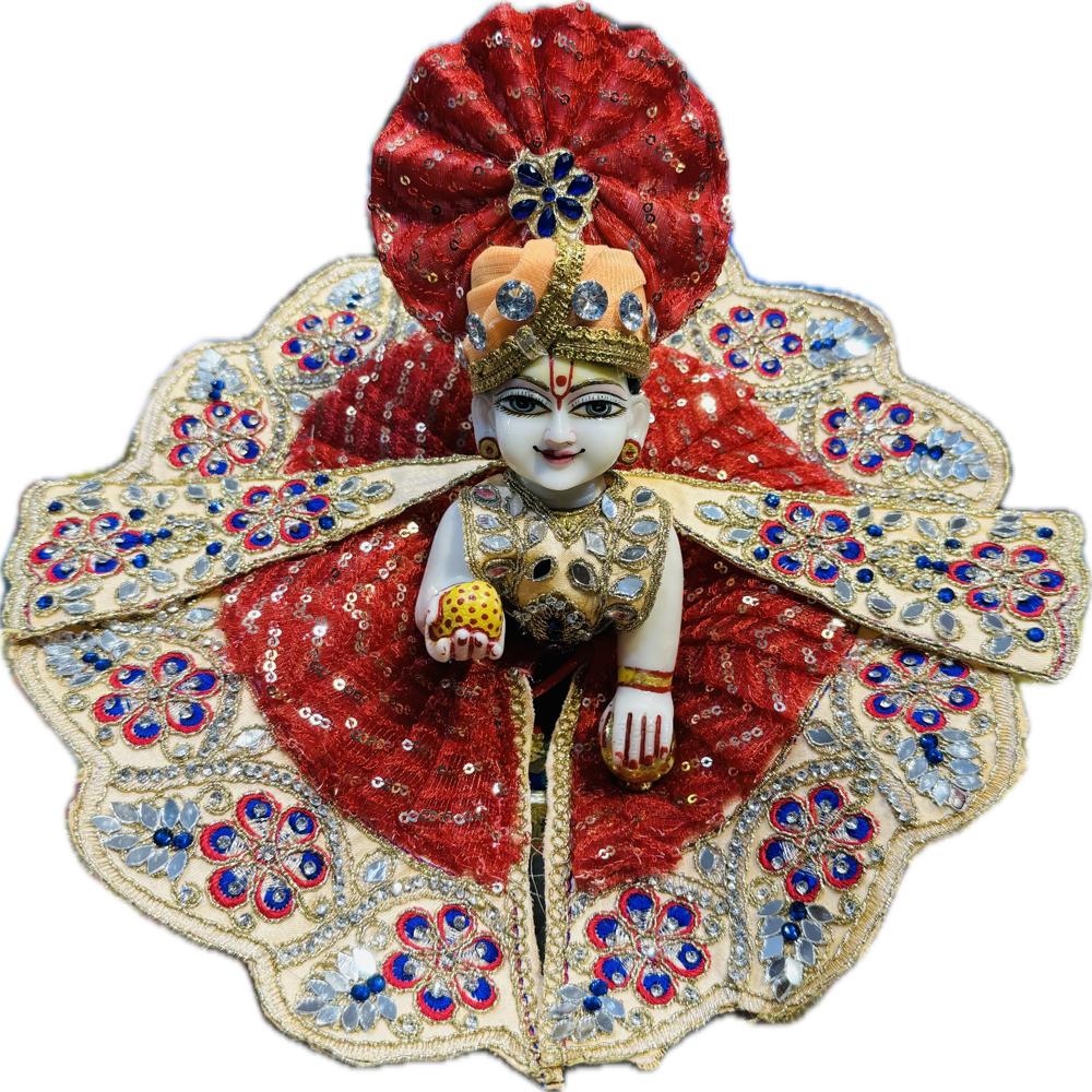 Heavy Handwork Special Poshak With Matching Pagri & Patka - Color: Multicolor