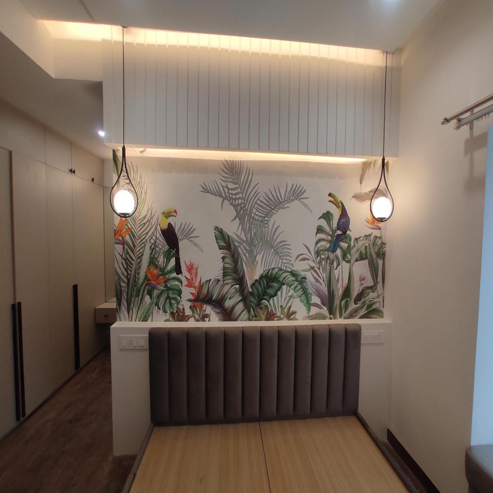 Floral Pattern Customized Wallpaper - Non-woven Material, Custom Size Options , Waterproof Design For Elegant Home And Office Decor