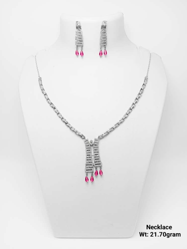 92.5 Silver Nacklace With Earrings