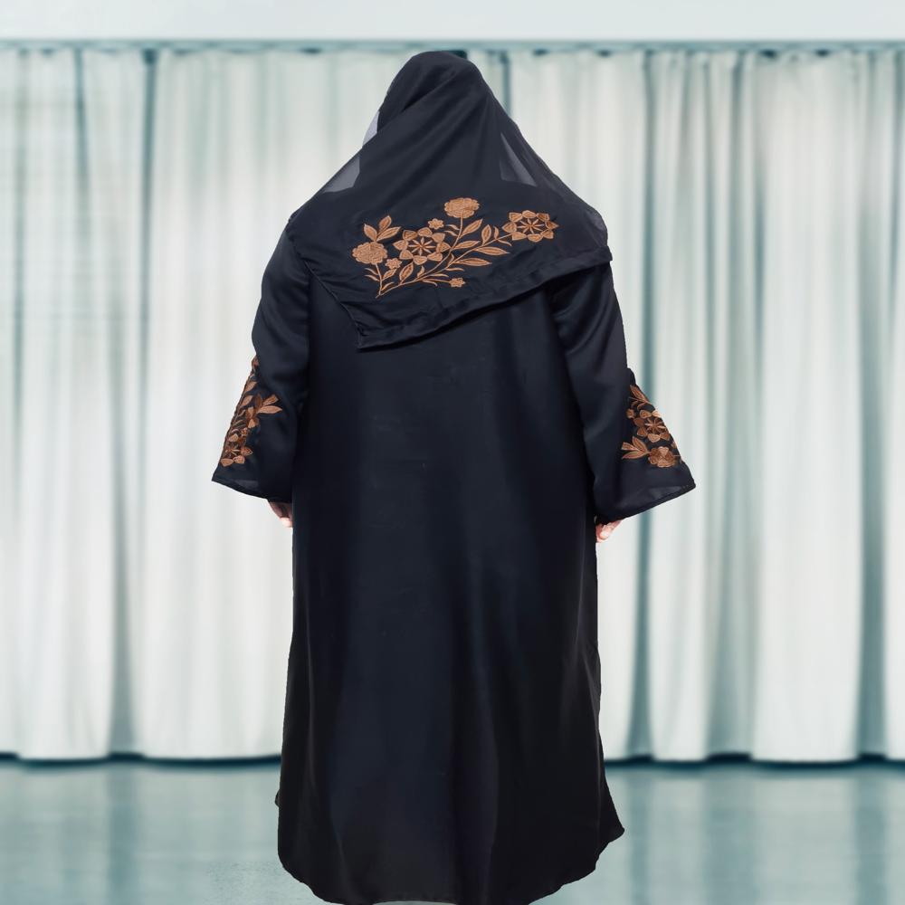 Black Abaya Embroidery Work Burqa For Women Modest Wear Stylish Dubai Abaya