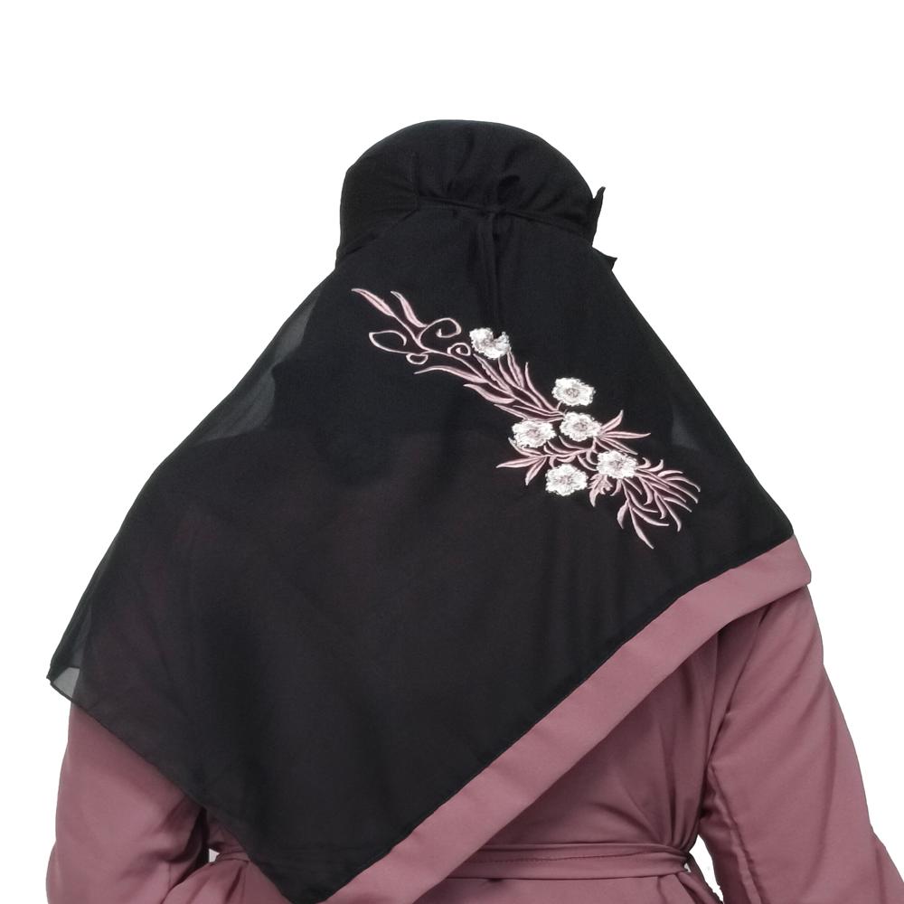 Purple Abaya Embroidery Work Burqa For Women Modest Wear Stylish Dubai Abaya