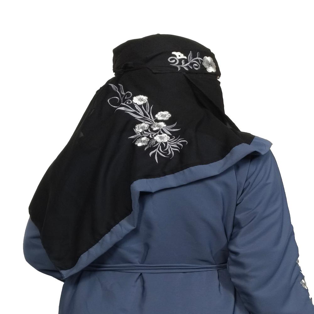 Grey Abaya Embroidery Work Burqa For Women Modest Wear Stylish Dubai Abaya