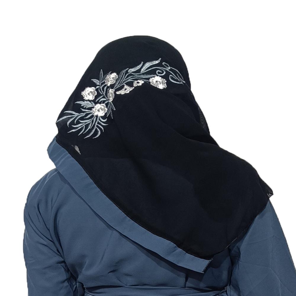 Grey Abaya Embroidery Work Burqa For Women Modest Wear Stylish Dubai Abaya